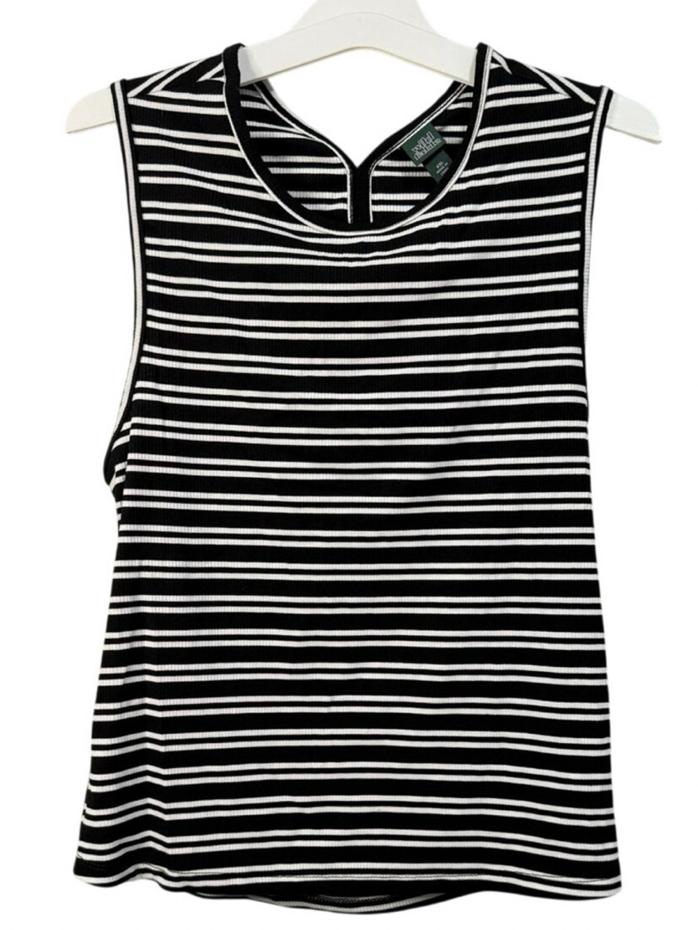 wild fable Black & White Striped Sleeveless Tank